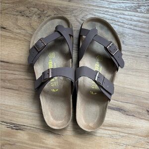 Birkenstock Dark Brown Sandals with Straps